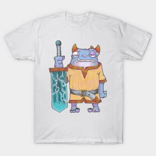 Froblin with large green lightning sword. T-Shirt